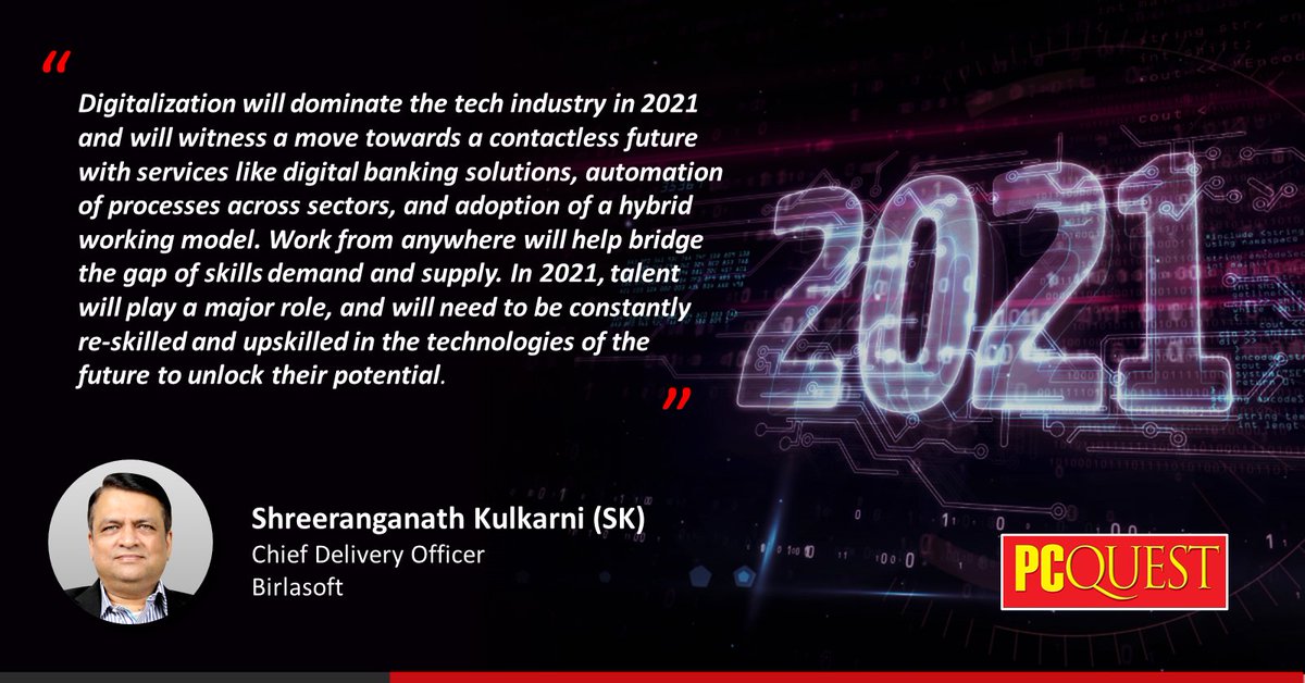 birlasoft's tweet image. Have you read this @pcquest year-ender edition yet? Industry experts share insights on the #postcovidworld and opine on the #techtrends of 2021! Check out Page 30 for comments by @kulskks. buff.ly/34L3ZIS 
#DigitalTransformation #artificalintelligence #MachineLearning
