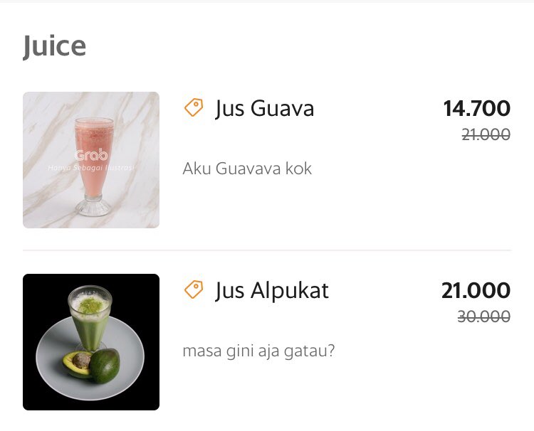 Baca deskripsi menu terus emosi sendiri 🙂