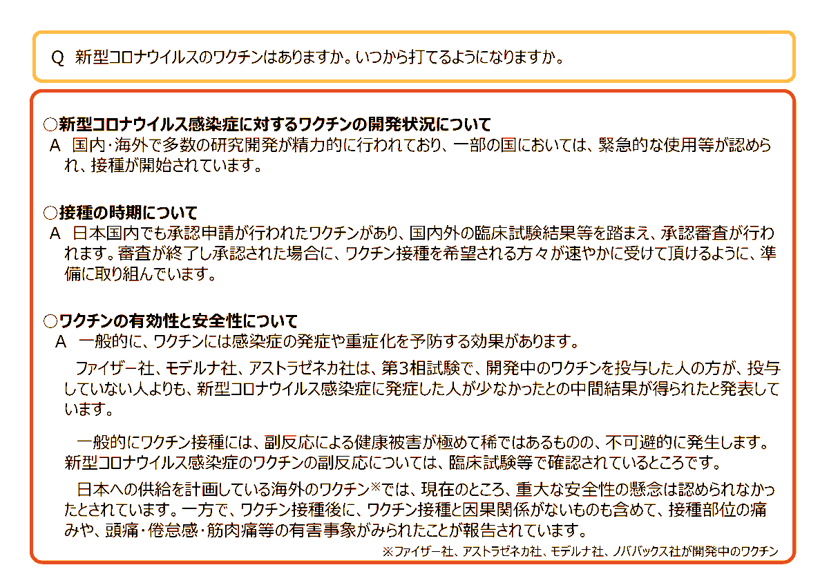 コロナ ウイルス ワクチン 開発 状況