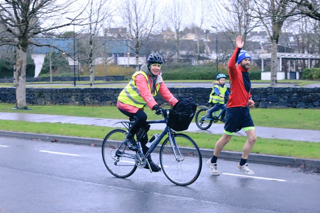thewateredge's tweet photo. Another truly horrible wet & windy morn in Carrick as @Liamcox2017 sets off on marathon 9 of 12. Great support again though on a morning where it would have been far easier to stay in bed #carrickonshannon #leitrim #12marathonsofchristmas #SuicidePrevention #StormBella #rain https://t.co/1m15Kyw0qo