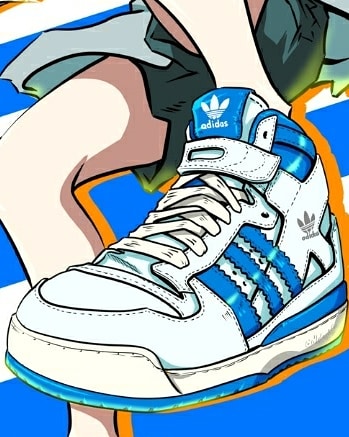 青木 伴イラストレーター あんよチャン 作者 あんよチャン スニーカーイラスト 49足目 Adidas Og Forum 84 Hi 先日12月22日に復刻発売した Mjが愛したadidas 後れ馳せながらイラストにしてみました Adidas Adidasforum Forum84