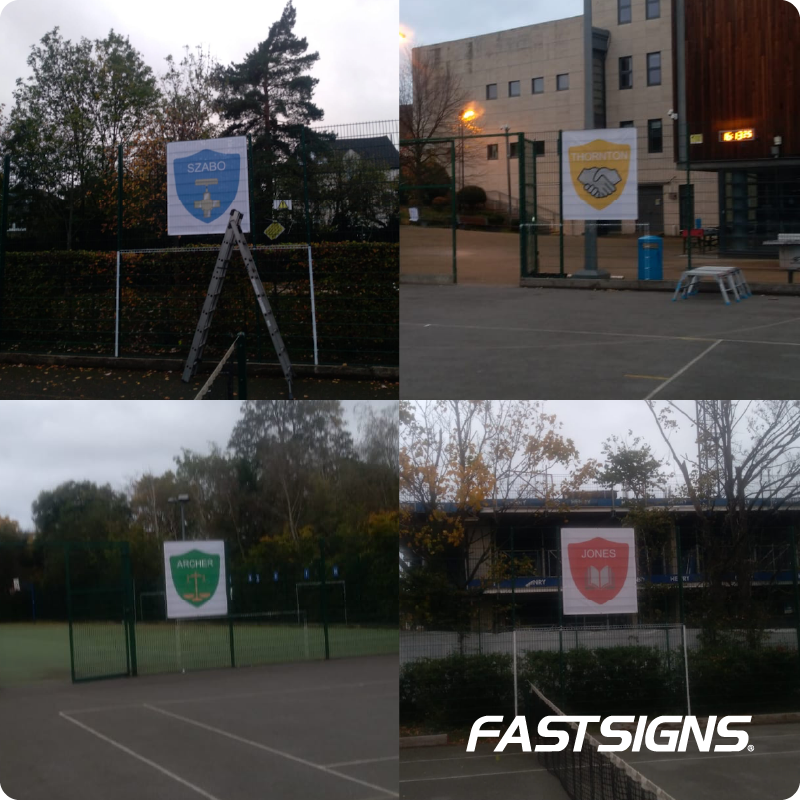 Fastsigns872's tweet photo. PROJECT OF THE WEEK: @LambethAcademy - School graphics applied to various areas of the facility to encourage and remind pupils of the school spirit.  Full colour vinyl applied to the wall and glass panels. With large PVC banners to the exterior fence. #FASTSIGNS #Vinyl #PVCBanner https://t.co/WZMesGFEXP