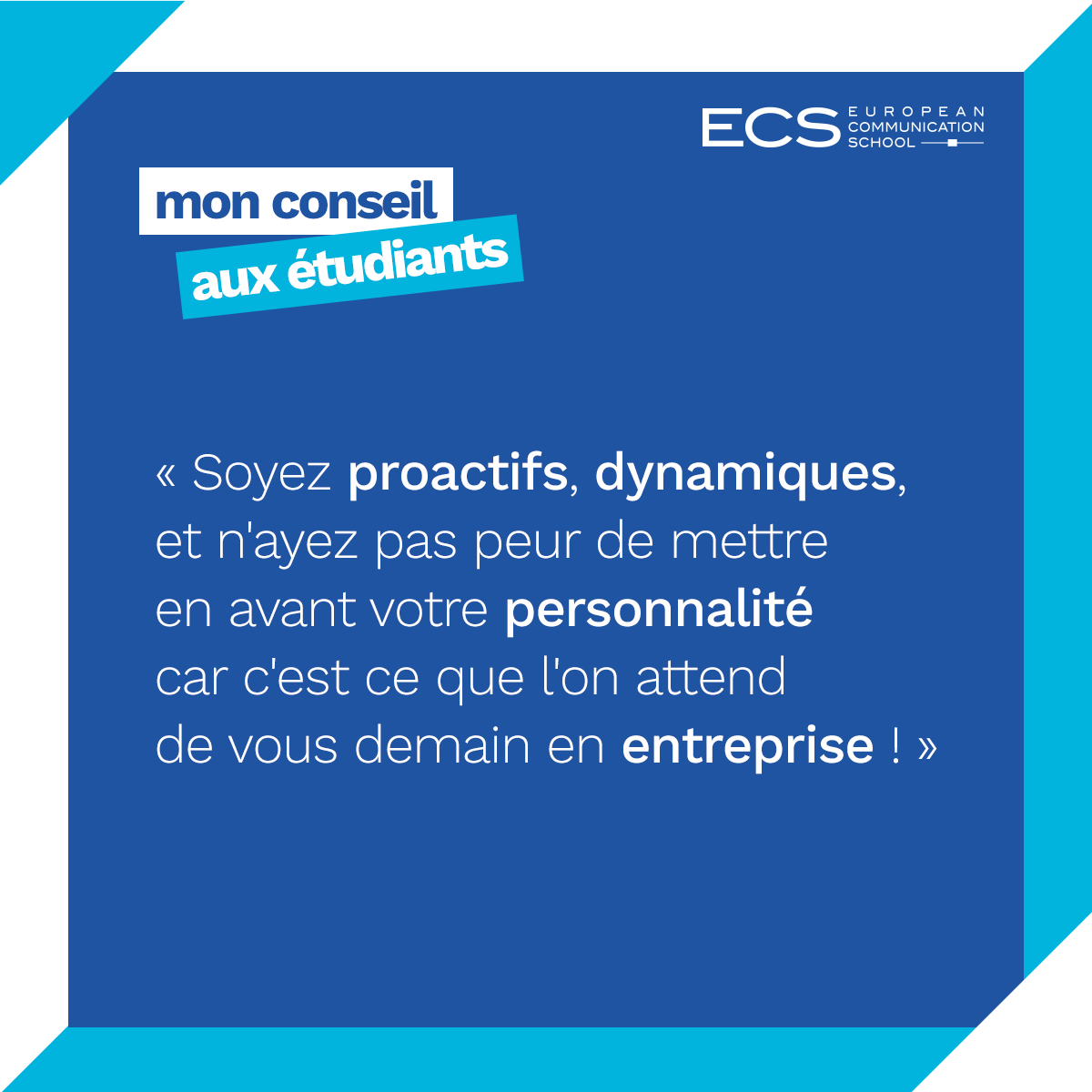 [ILS SONT DIPLÔMÉS DE L’ECS PARIS]

Marion Da Silva, aujourd’hui Consumer Insights Manager chez Decathlon, est issue de la promotion 2016 du Master Communication Digitale de l’ECS Paris.