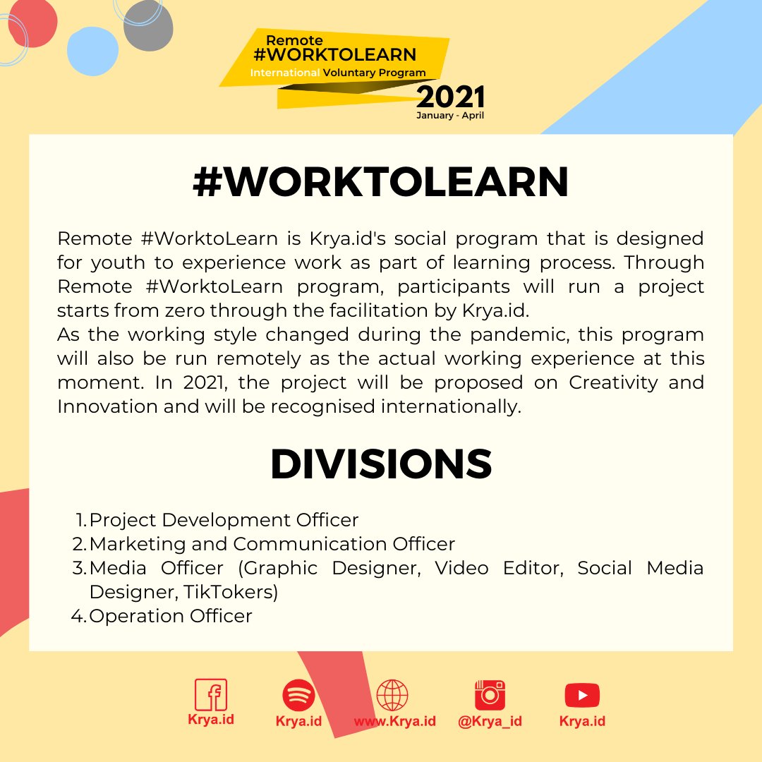 aseanfoundation's tweet photo. The Remote #WorktoLearn project by @krya_id invites all youths between 19-24 years old to join its International Voluntary Program. 

Find out more by contacting https://t.co/HWjEe2afeM at IG (@krya_id), FB (Krya ID), or email (aha@krya.id).

#InternationalVolunteer #WeAreASEAN https://t.co/lgVV4srFj3