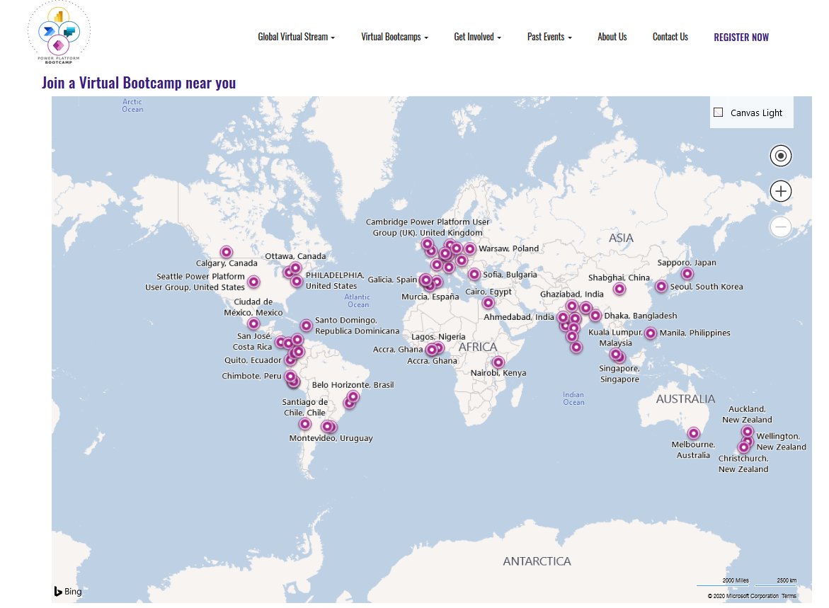 #GlobalPowerPlatformBootcamp has 70 #virtualBootcamps listed for #GPPB2021

Find a #Globalpowerplatformbootcamp near you to learn all kinds of things about the #powerplatform powerplatformbootcamp.com/virtualbootcam…

#PowerApps #PowerAutomate #PowerBI #PowerVirtual #CDS #Flowfam #PowerAddicts