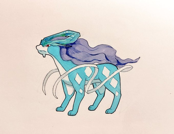 スイクンのtwitterイラスト検索結果