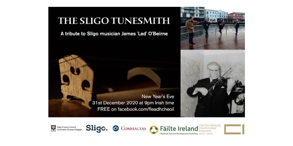 Tribute to extraordinary Sligo/NY fiddler James 'Lad' O'Beirne streams NYE 9pm (Irish time) on FB <a href="/fleadhcheoil/">Comhaltas Fleadh Cheoil</a>.ie facebook.com/events/4271376… <a href="/oisinfiddle/">Oisin Mac Diarmada</a> <a href="/SSMusicWeek/">South Sligo Summer School</a> @sligofiddle <a href="/johncartymusic/">John Carty</a> @journalofmusic <a href="/declan_folan/">Declan Folan</a> <a href="/Sligoboxmusic/">Daithí Gormley</a> <a href="/ITMADublin/">ITMA</a>  <a href="/IrelandEmbUSA/">Embassy of Ireland, USA</a> <a href="/IrelandinNY/">Irish Consulate NYC</a>