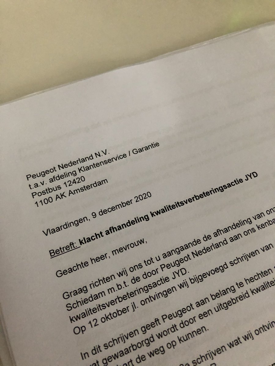 Jos_Alers's tweet photo. Daar moeten ze wel lang over nadenken bij @PeugeotNL 
9 december brief verstuurd en geen enkele reactie! Vertrouwen? 
Moet toch niet zo moeilijk zijn om netjes te antwoorden? https://t.co/FhR9kLb6UE