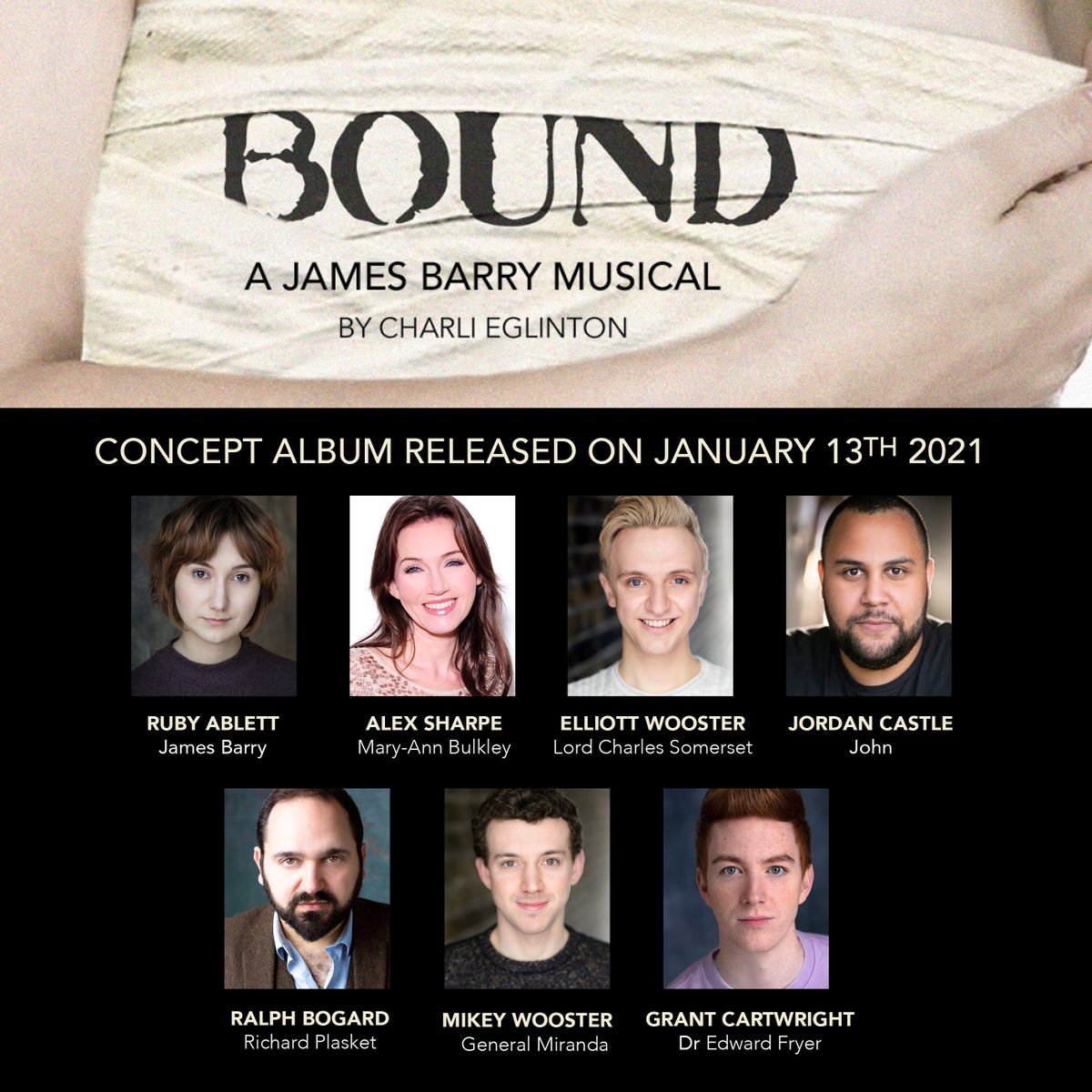 SO excited to finally announce the incredible cast for the @boundmusical_ concept album - laying anchor Jan 13th 2021!! I can't wait for you to hear it...