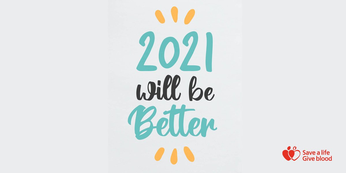 GiveBloodNHS's tweet image. Many of us are hoping 2021 will be a better year!

Why not make it the year you save lives too? Add giving blood to your #NewYearsResolutions.  ❤️