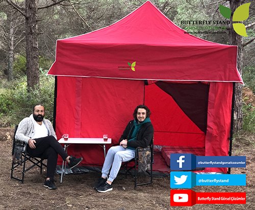 ButterflyStand's tweet photo. Kamp etkinliklerinizde dikkat çekmek, yazın güneşin karşısında sizlere kamp çadırımızın serinliğini sunmayı hedeflemekteyiz. Örümcek Gazebo Kamp Çadırı serisi ile sizlere doğa içerisinde konforu sunmak istemekteyiz. https://t.co/L2WBtNC2kO https://t.co/OUks0OhhrJ