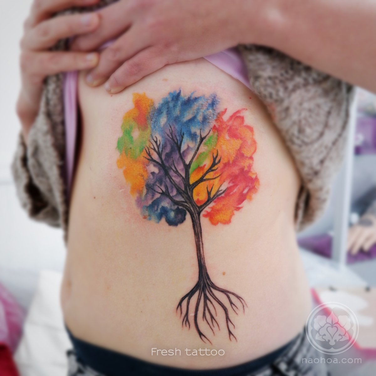 (3/3) Well done for sitting through this, Amber! Best of luck with your studies~ #NAOHOAstory

<a href="/KuroSumiInk/">Kuro Sumi Tattoo Ink</a> are organic &amp; vegan-friendly. I love how vibrant their colours are, whilst remaining earthy. 🎨

#watercolourtattoo #colourtattoo #organic #veganfriendly #rainbow #cardiff