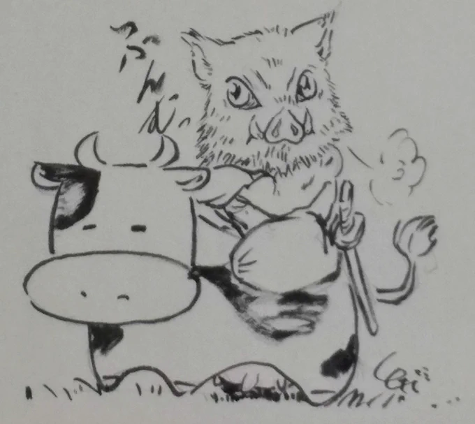 来年の干支に乗る伊之助?✨
もぅ…いくつ寝るとお正月ぅ〜? 
