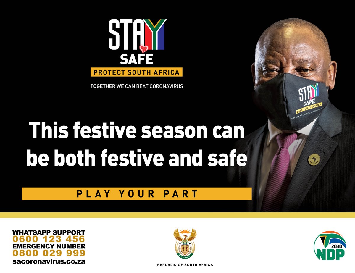 GovernmentZA's tweet image. We all need to play our part. Stay away from crowded spaces and people who don’t wear their masks properly #StaySafe #COVID19