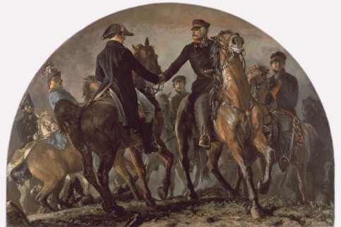 After Napoleon's escape from Elba in 1815 Barclay again took command of the Russian army, which was still on the march when they received news of Wellington and Blucher's victory at Waterloo. Barclay returned to Russia and continued to serve as commander-in-chief.