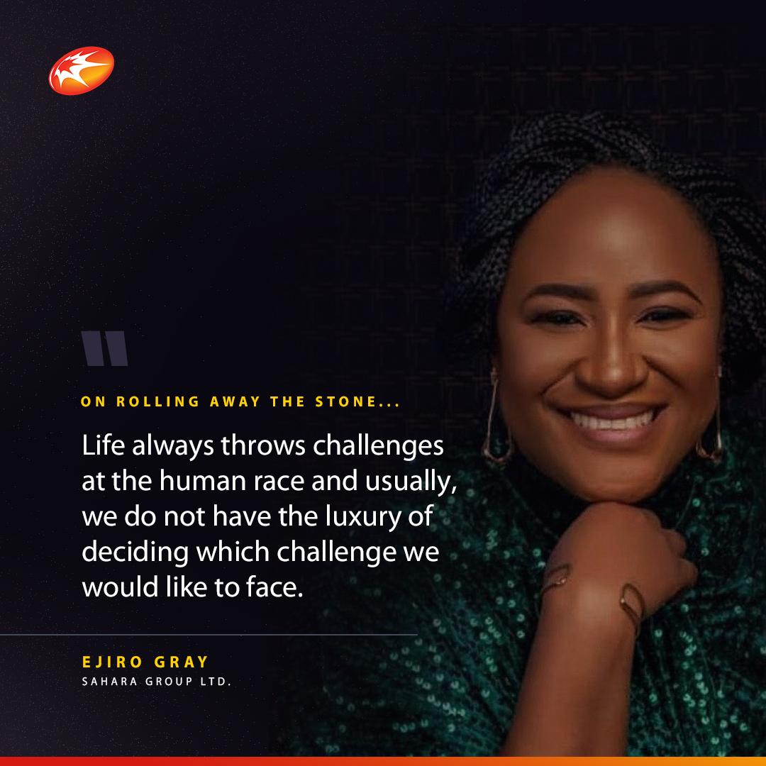 iamsaharagroup's tweet photo. That we would encounter ‘stones’ on our path to making ends meet makes it necessary for us to decide how best to handle these stones says Ejiro Gray, Lawyer & Company Secretary at Sahara Group in her maiden book titled #RollAwaytheStone”. More: https://t.co/ycgdZSShiZ https://t.co/jEdOxVvOoq