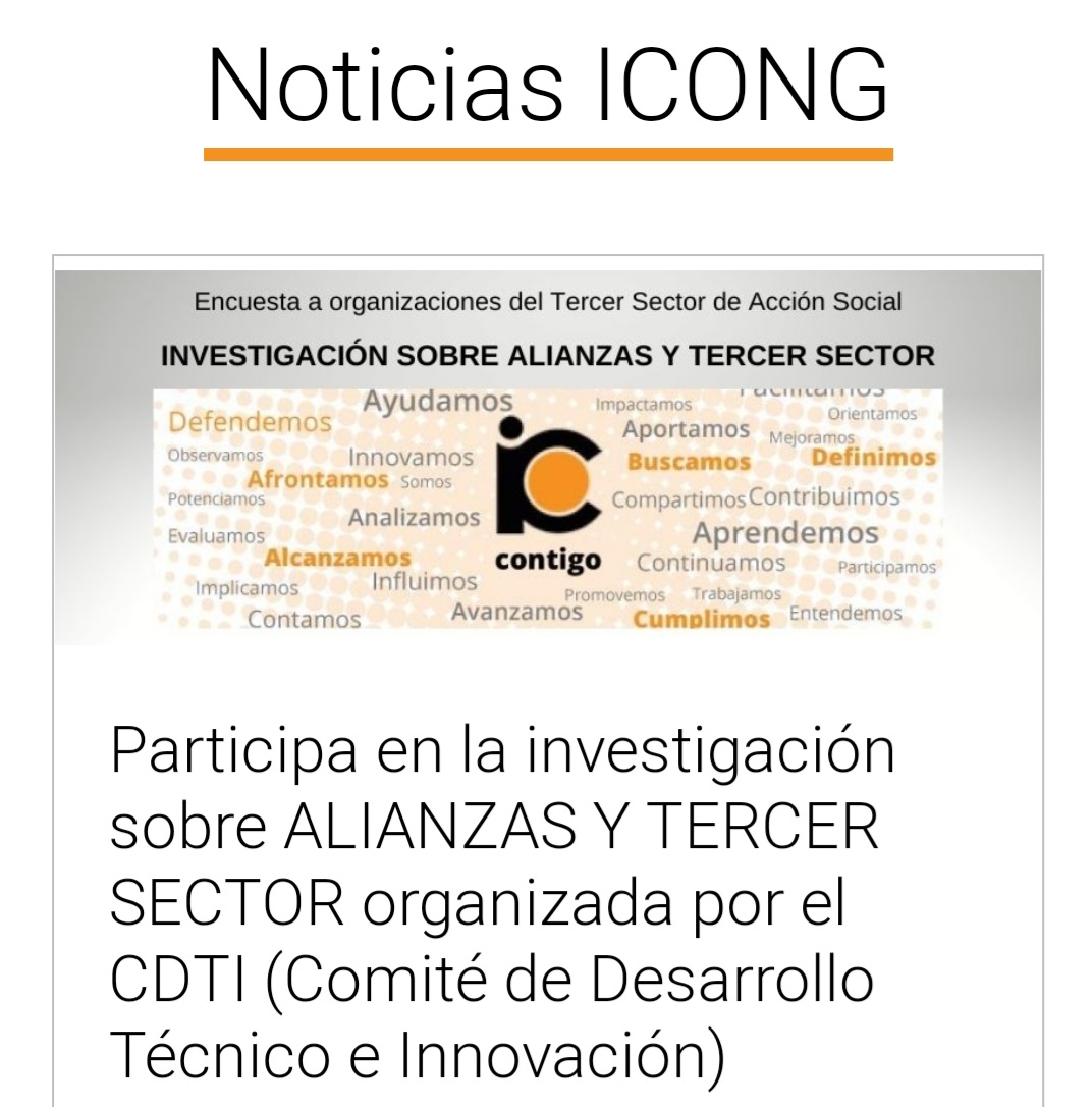 ICONG_CALIDAD's tweet photo. Participa en la investigación sobre #Alianzas y #TercerSector a través del siguiente enlace: https://t.co/X8JxsIixp8

Más información sobre la investigación que está organizando el Comité de Desarrollo Tecnológico e Innovación #CDTI de #ICONG aquí ➡ https://t.co/fZNn7Ctd9Y https://t.co/3RftjgXZch