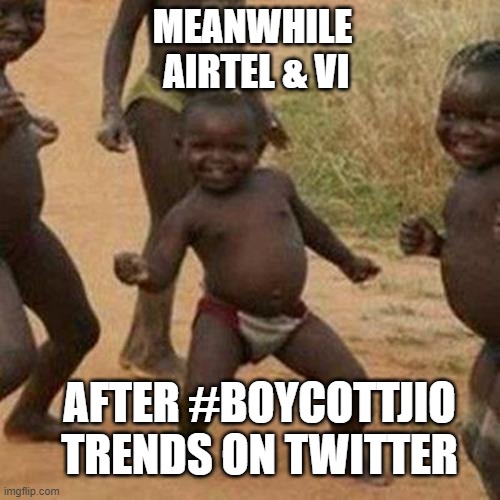 alphadudezone's tweet photo. After #BoycottJio trending on twitter https://t.co/xpLWfxdXh7
