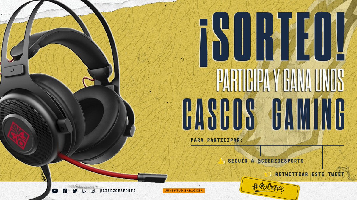 CierzoEsports's tweet image. 💫 SORTEO 💫

¿Quieres llevarte estos cascos a casa 🎧? ¡Es muy sencillo! 

✅ Siguenos en twitter: @CierzoEsports 
🔄Haz RT a este tweet 
📅 Tienes hasta el 19 de enero para participar

El sorteo es nacional y anunciaremos al ganador/a el 20/01🍀