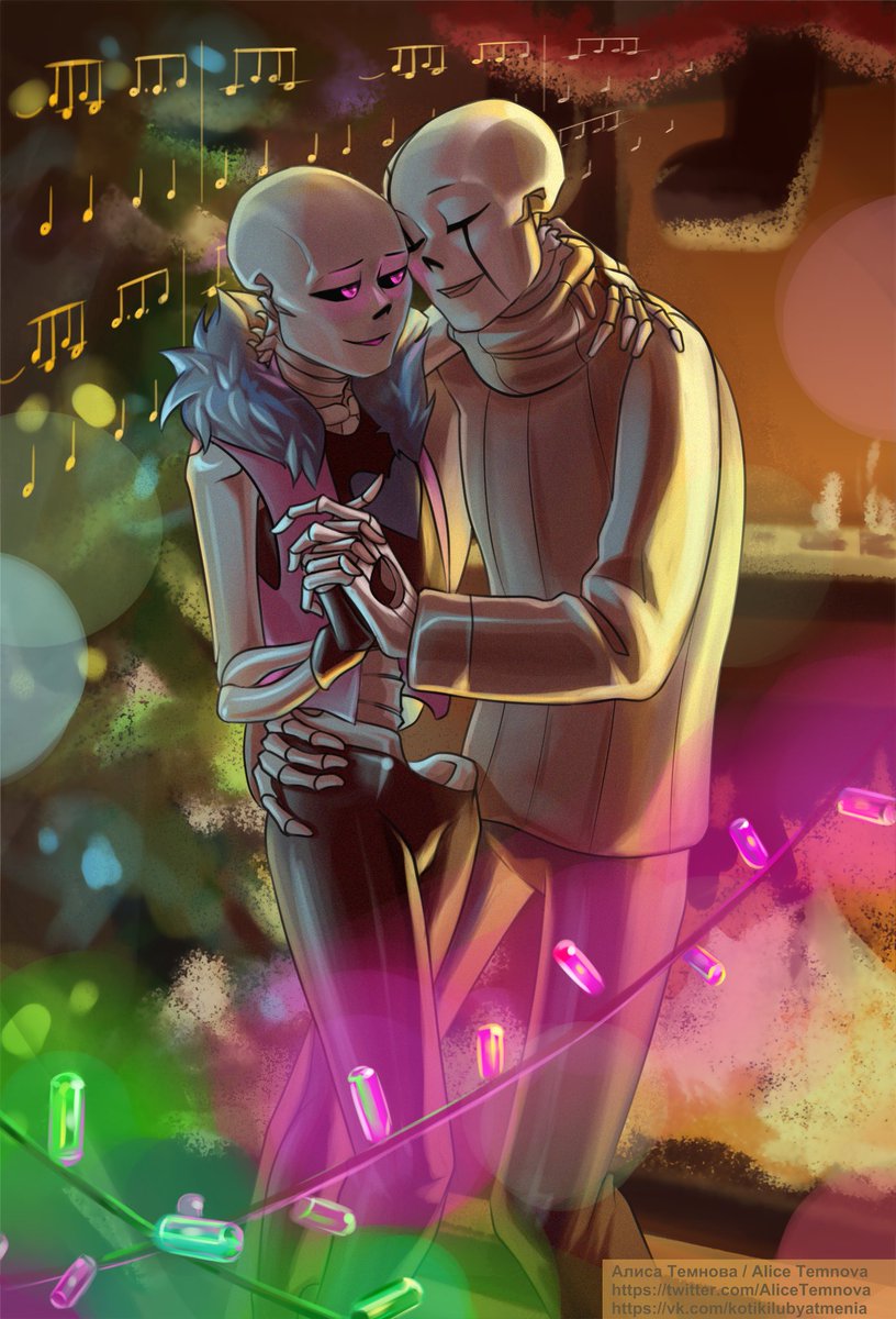 AliceTemnova's tweet photo. Merry Christmas and happy new year ( .w. ) <3 
#lustsans #echosans #lusttale #echotale https://t.co/BuvCNWv7JM