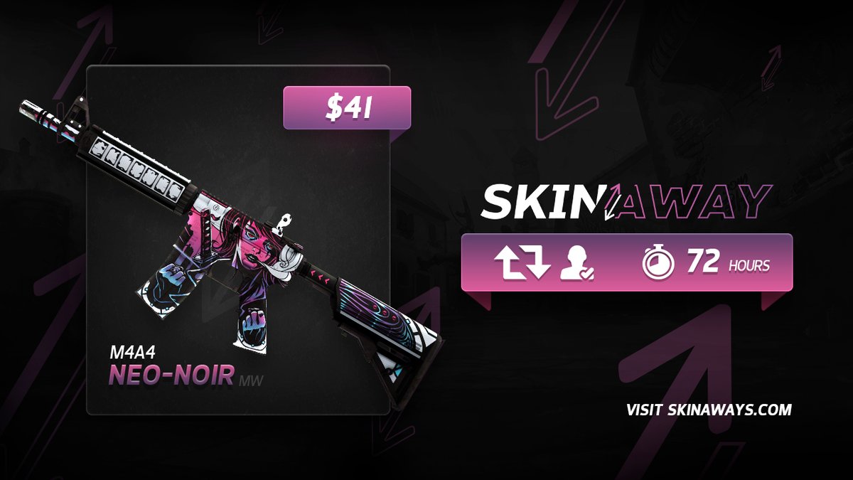 Skinawayscom's tweet image. $41 GIVEAWAY 🥳

M4A4 Neo-Noir

✅ Follow us &amp;amp; @betrefscom
✅ Retweet
✅ Visit skinaways.com
✅ Tag a friend

72-HOURS ❤️