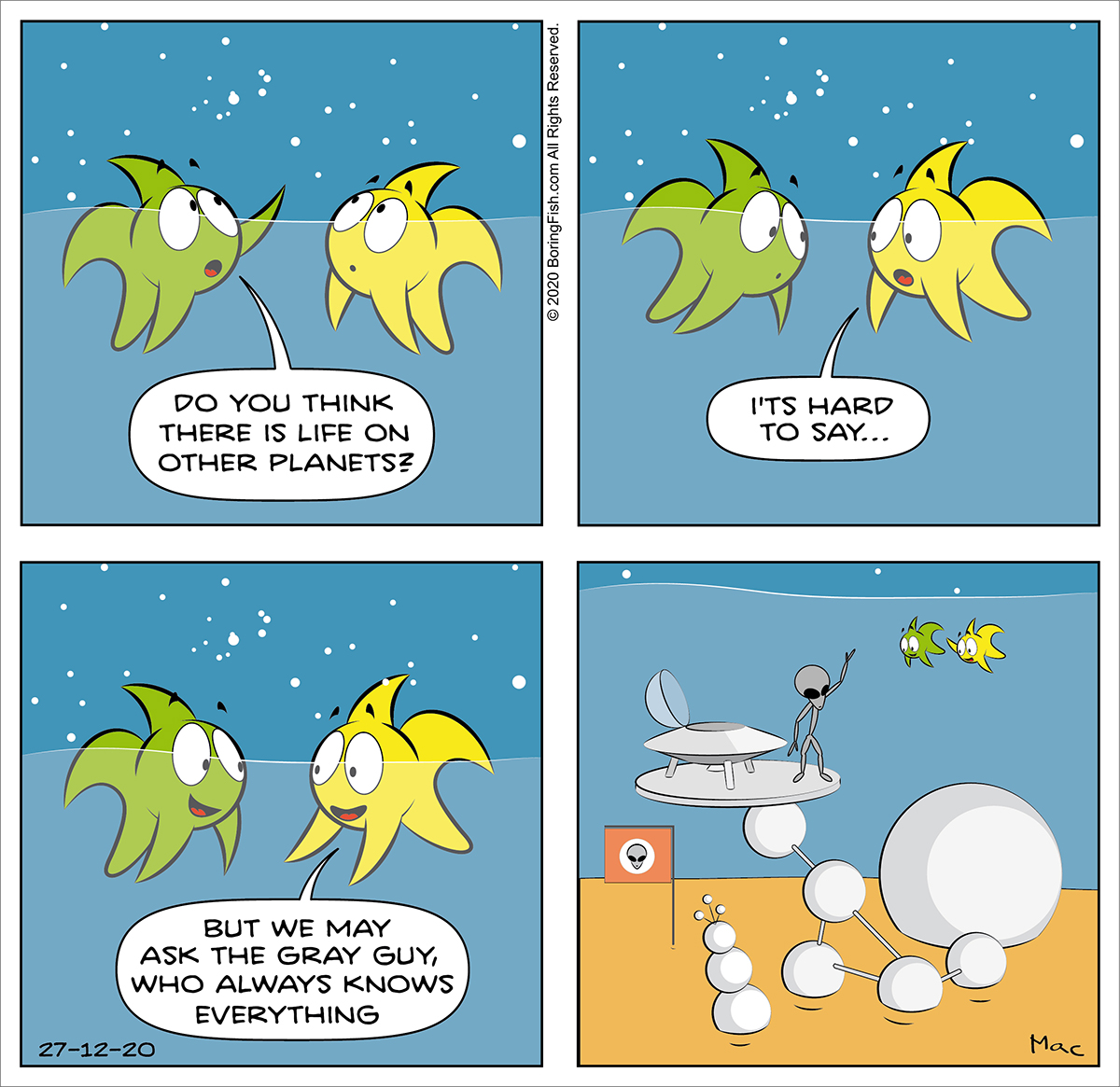 Life on Other Planets...
.
.
.
.
#funnycomic #funnyposts #comicart #webcomics #webcomic #cartoon #comicpanel #comicstrip #joke #jokes #aliens #fish #illustration #seemedoodle #boringfishcomics #doodles #funny #cartoonstrip #cartoons #comic #comicstrips #ufo #comics