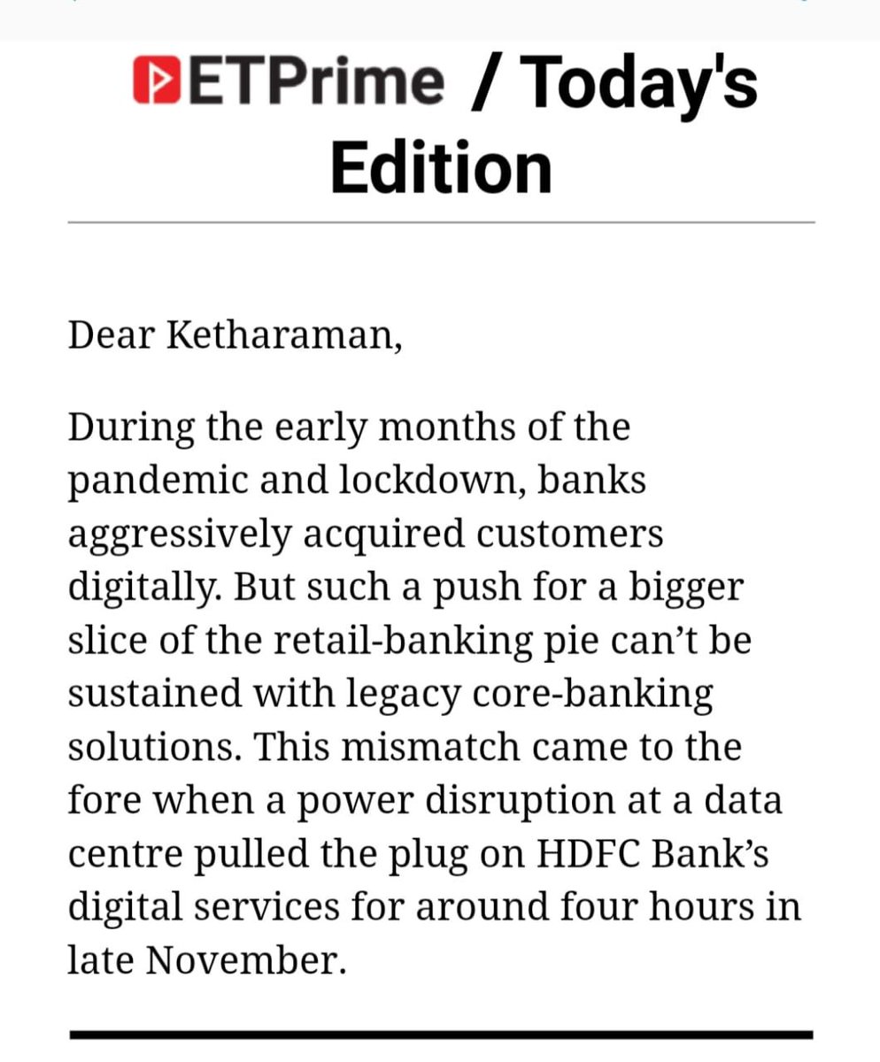 GTM360's tweet image. I sensitized my retainer customers years ago that it was only a matter of time before wannabe mainframe-killer &quot;open core banking systems&quot; would themselves be called legacy systems. But it still feels sad when that time has come.

#CBS #FLEXCUBE #Finware #Finacle #HDFCBank
