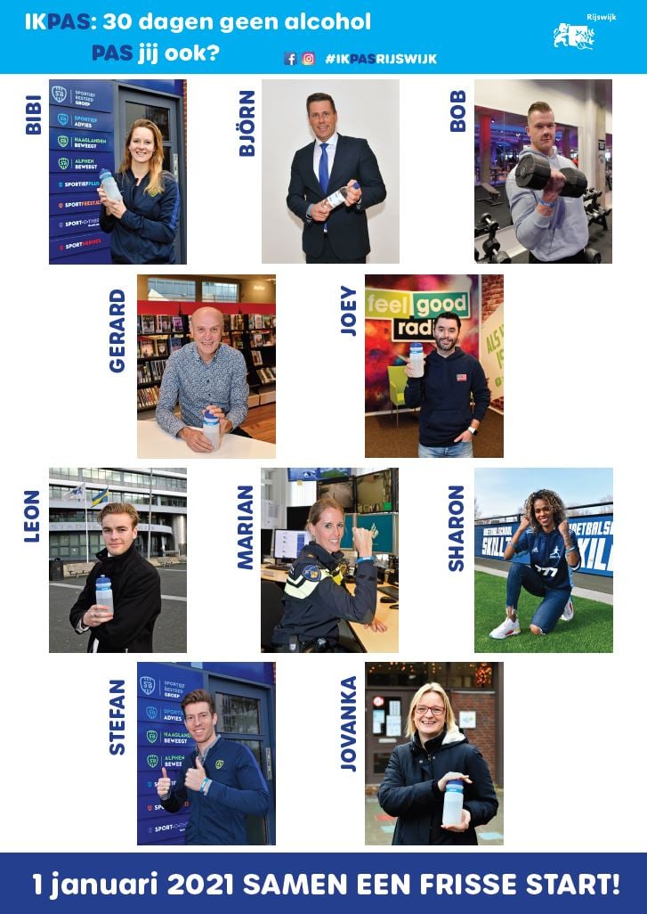 IkPas 2021- Doe jij ook mee?
Samen met de ambassadeurs gaan we, vanaf 1 januari, 30 dagen bewust geen alcohol drinken. 

Informatie over hoe je je in kunt schrijven voor <a href="/ikpasnl/">IkPas</a> is te vinden op ikpas.nl en facebook.nl/ikpasrijswijk

#ikpasrijswijk #ikpas