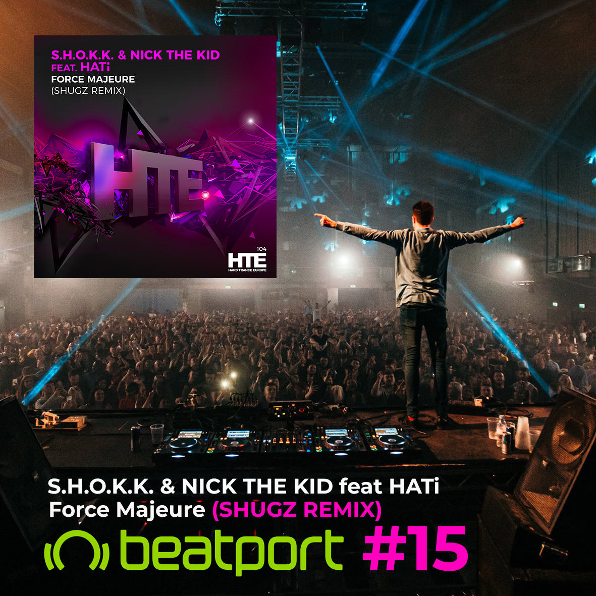 As a label we are delighted to be ending the year on a high note, with Shugz's outstanding remix of 'Force Majeure' now sitting at #15 in the main <a href="/beatport/">Beatport</a> chart. A Massive thank you to everyone who has got behind this record.  
<a href="/shokkmusic/">S.H.O.K.K.</a> <a href="/DjNickTheKid/">Nick Coles</a> <a href="/iamhati/">HATi</a> <a href="/BlackHoleRec/">Black Hole Recordings</a>