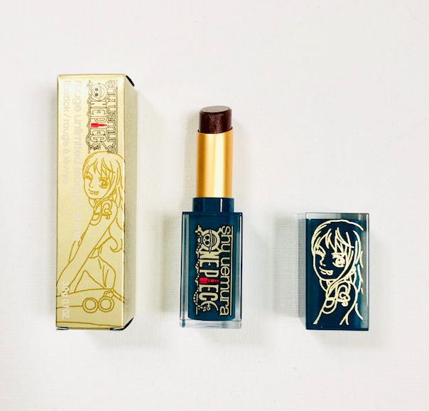 davelackie's tweet photo. I'm giving away this collector shu uemura x One Piece rouge unlimited lacquer shine lipstick in "maroon tempo". To enter, follow @davelackie &amp; RT https://t.co/5A7dhT0M8B