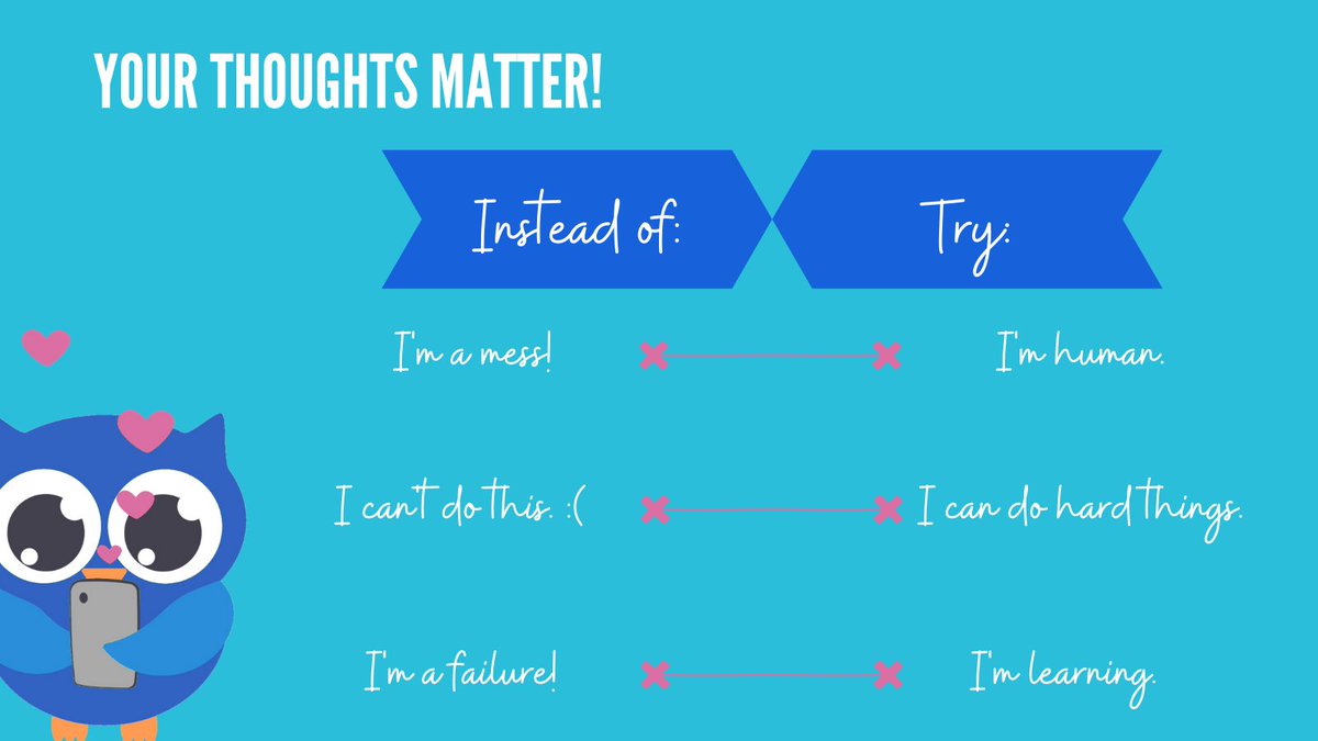chat_owl's tweet photo. Try this simple thought changing exercise when negative thinking is bringing down your mood.

#mentalhealth
#depression
#anxiety
#advice
#wordsofwisdom
#CBT
#therapy https://t.co/ucHR8z25GH