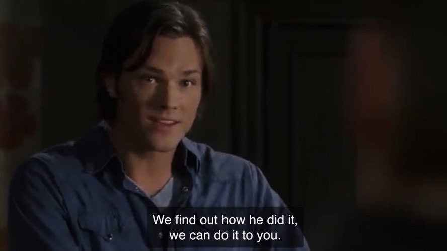 sam not only wanting dean to become a organ-stealing zombie if it means dean gets to live, but also being ok to become one if necessary