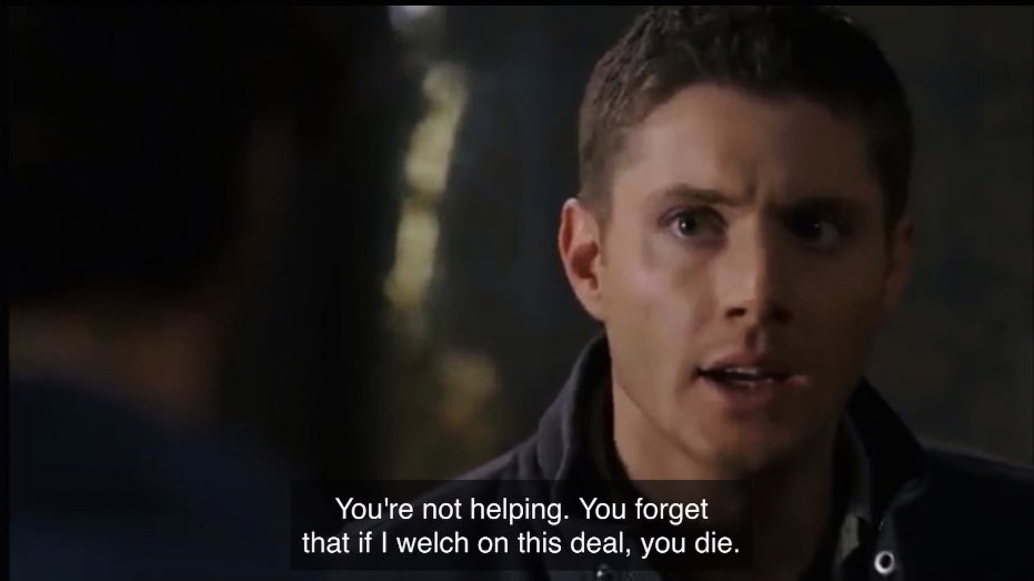 sam not only wanting dean to become a organ-stealing zombie if it means dean gets to live, but also being ok to become one if necessary