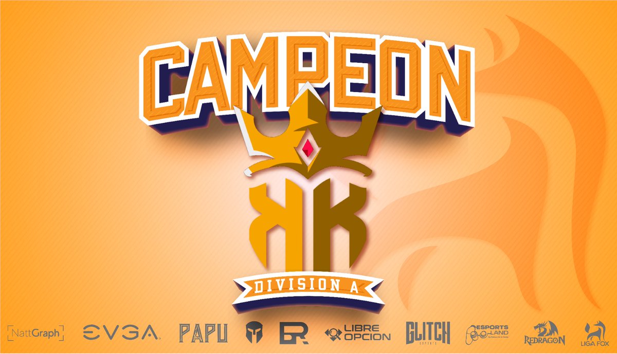 🏆 | #ClashRoyale | #LigaFox 🦊

Tenemos campeón de la División A!!! <a href="/KingOfKings_GG/">King Of Kings 👑</a> Felicidades y gracias por su compromiso y participación...

🖌Designer: @natt_graph
💰Sponsors: <a href="/matcherino_/">Matcherino</a>
@EsportsLandArg <a href="/libreopcioncom/">Libreopcion.com | Tecnología | PC Gamer | Streamer</a> <a href="/RedragonAR/">Redragon Argentina</a> <a href="/Branseitor/">Branseitor</a> <a href="/Papu_Hard/">HARD Papu</a>