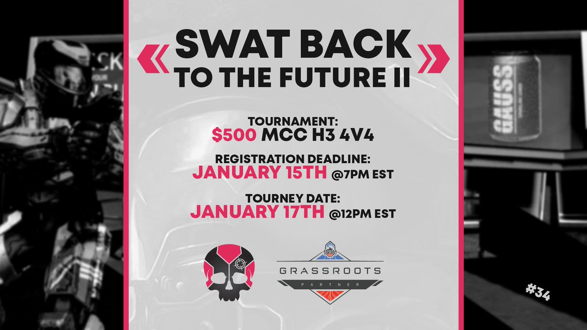 SWAT_Nation's tweet image. We're kicking 2021 off oldschool!

Sign up for our next event now!

💠 4v4 SWAT
💠 MCC H3 (Crossplay)
💠 $500 Prizepool
💠 Free Entry!

We hear your requests! Now let's see what you have to offer!

swatnation.net/events