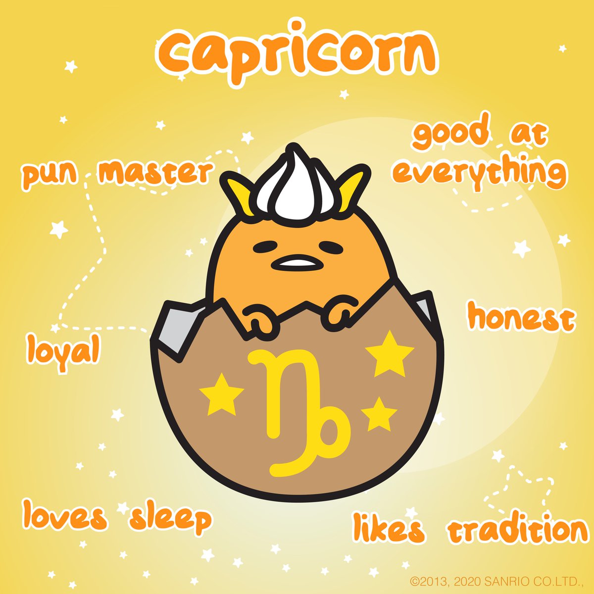 gudetamatweets's tweet image. it&apos;s #capricorn season ♑ tag a capricorn who loves to sleep...

shop #gudetama zodiac tees here: amzn.to/37RzNOn