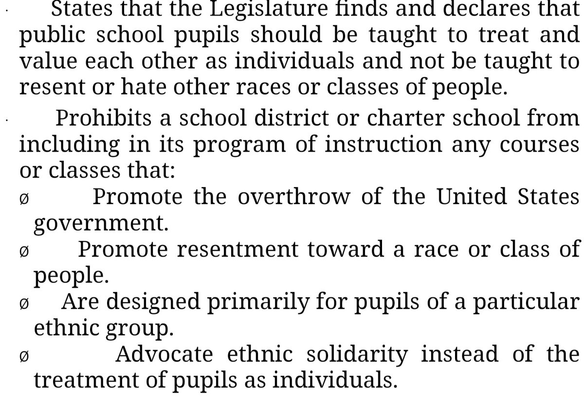 They want everyone treated as "individuals" Basically they are saying they don't want real American history taught bc it will hurt the feels of white people. And they don't want oppressed people coming together when they learn about that history bc they scares the whites.