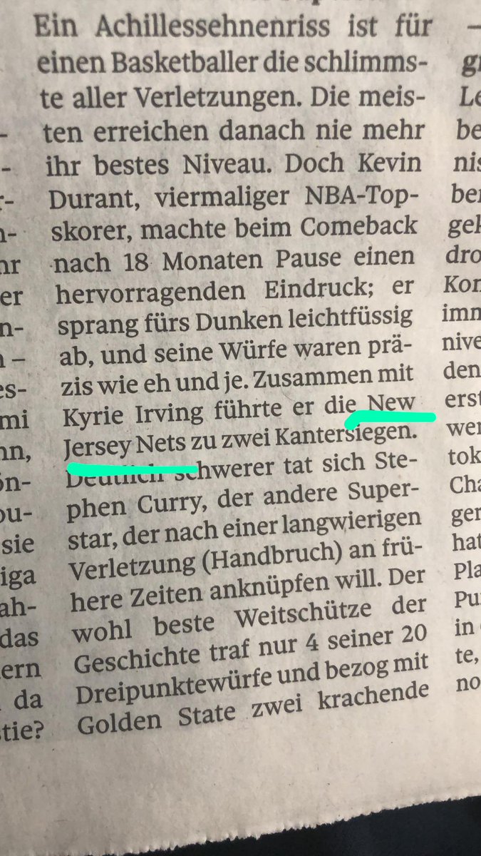 pjanata's tweet photo. Hab ich was verpasst oder sind die @BrooklynNets wieder zurück nach New Jersey? @bischofberger @tagesanzeiger https://t.co/T7Hzr692qC
