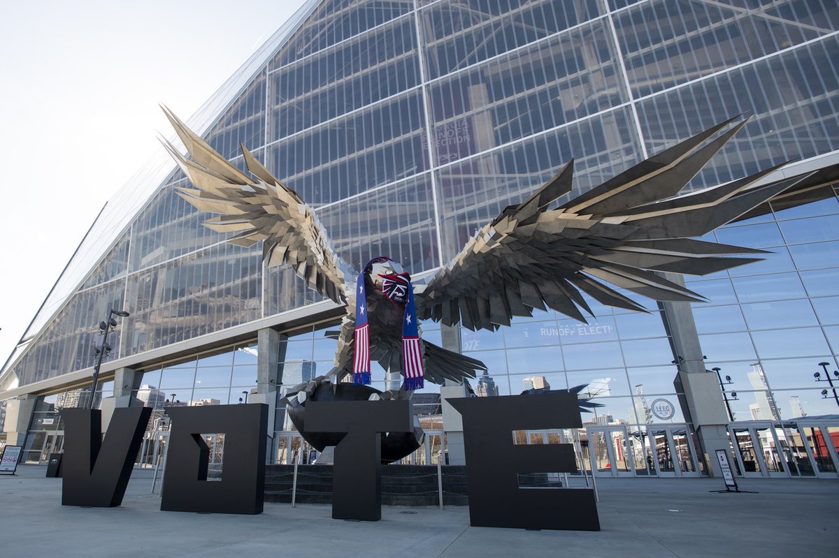CityofAtlanta's tweet photo. DYK @MBStadium is an official early voting location for the January 5th Runoff Election? 

Dates/Hours &amp; Info ➡️ https://t.co/qPvsB9d7Aq https://t.co/C4dJzjqIRb