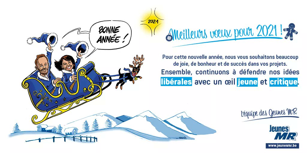 JeunesMR's tweet photo. Toute l'équipe des Jeunes MR vous souhaite ses meilleurs vœux pour 2021 🥳
#HappyNewYear2021 https://t.co/rhDJXo0JyD