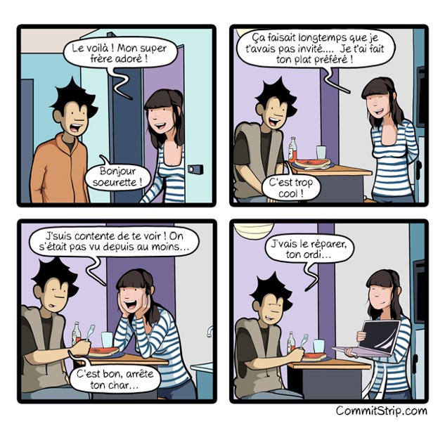 SullyGroup's tweet photo. Découvrez le #comic @CommitStrip 💬 !
A qui est-ce déjà arrivé parmi nos amis #développeurs #informaticiens et #SullyMakers 💻 ? https://t.co/uIPLtDvmFd