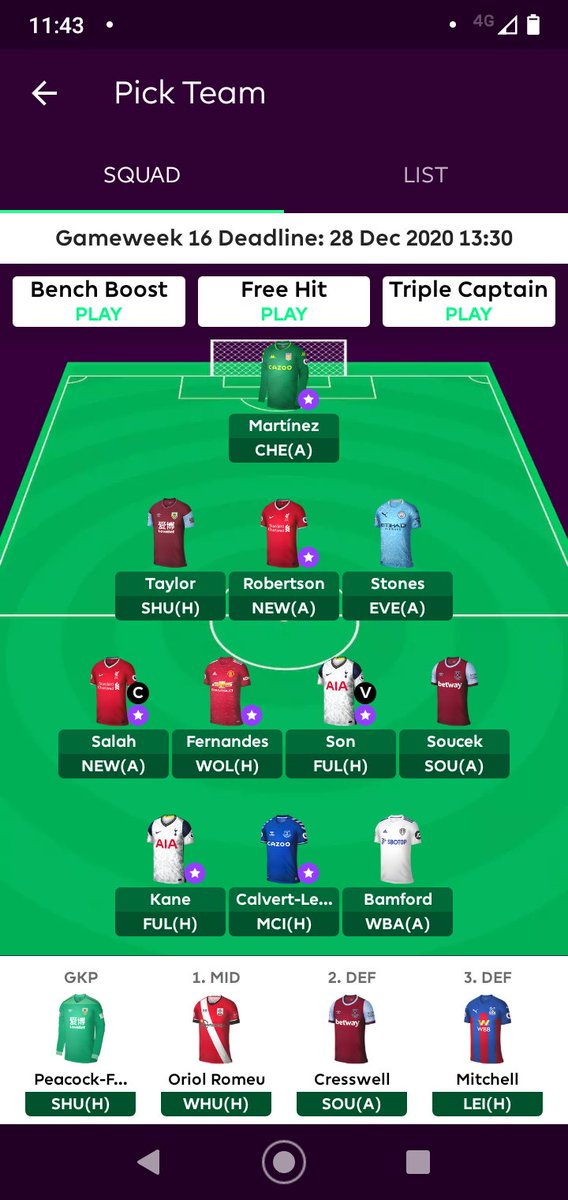 It's gogogo for another gameweek in fpl already! Not a lot has changed. Brought Son in for Grealish. Didn't really want to sell him but it wss the only way to get Son in without a hit. Keeping the capt on Salah as New have been awful of late.