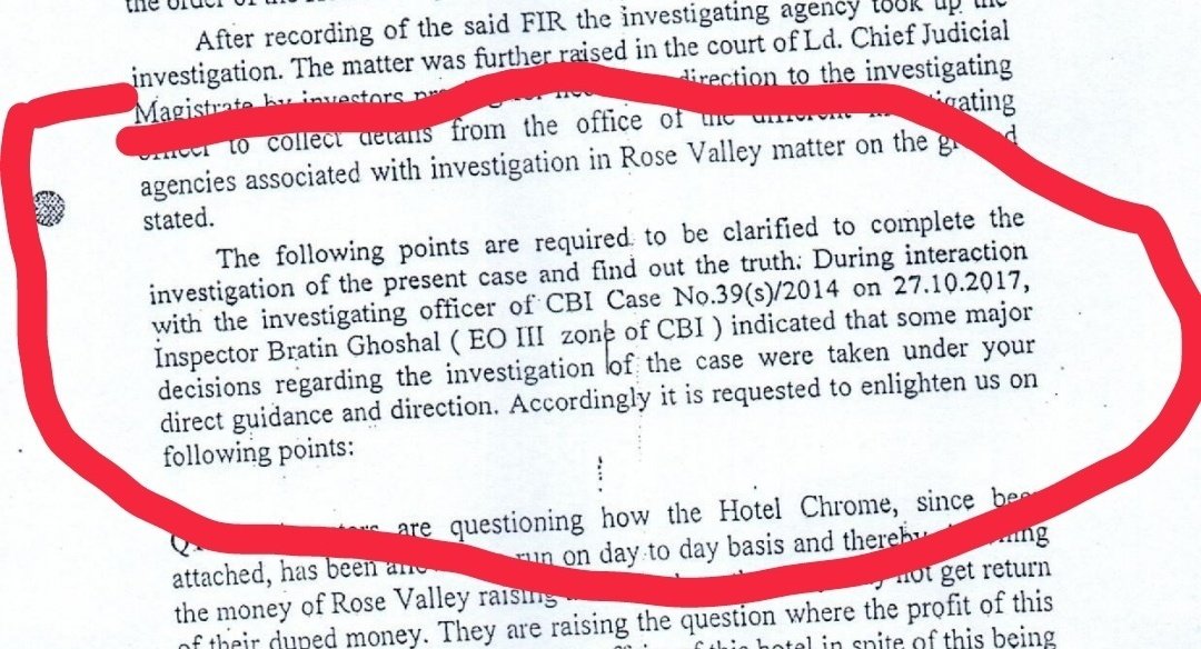 A simple case of ransacking and trespassing the private property one would reckon....but no...here SI Rohaman first called CBI's inspector Bratin Ghoshal to know about the case on October 27, 2017 who in turn told the SI, as claimed in the letter, that certain decisions were....