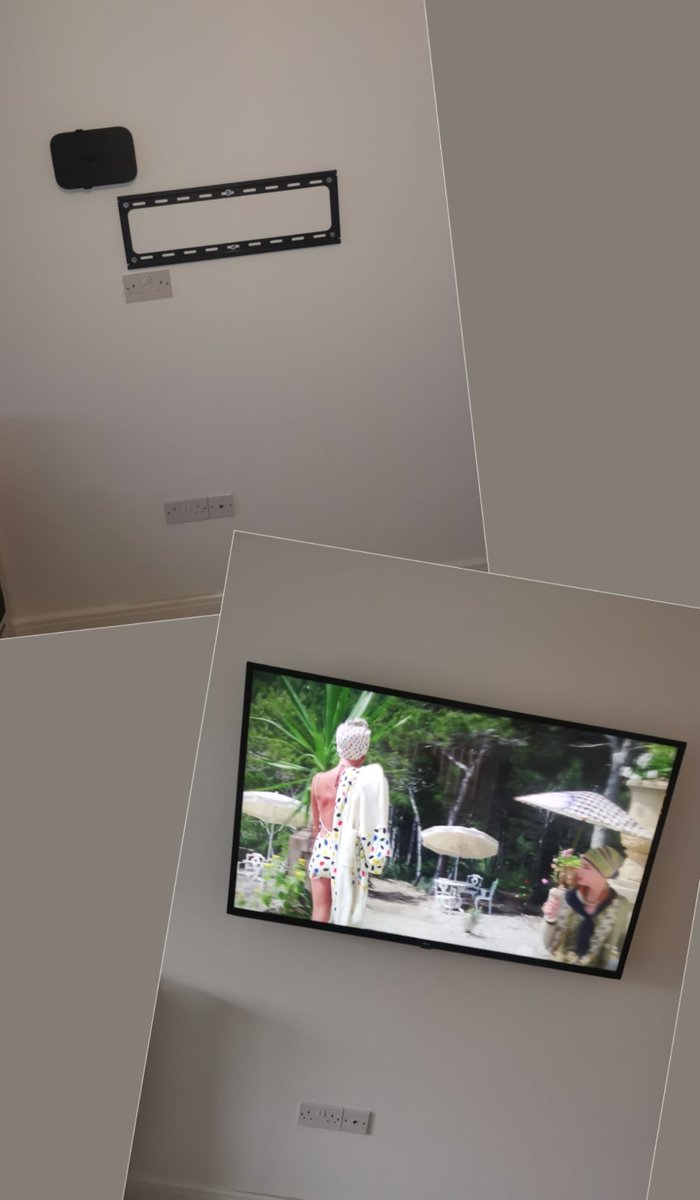 wiredinltd's tweet image. TV and SkyQ mini wall mounted with double socket supplied and fitted.