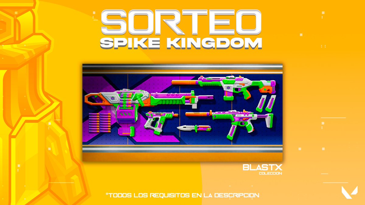 SpikeKingdom's tweet photo. ¡SORTEO DE AÑO NUEVO! Vamos a estar sorteando 8700 VP en #VALORANT Para que puedan comprarse su colección de BlastX o cualquier otro cosmético que quieran. 
Para participar deben seguir los pasos del link de abajo (En YT habrá un video explicando mejor) https://t.co/aHxvN1sMms https://t.co/bmKDim8QW7