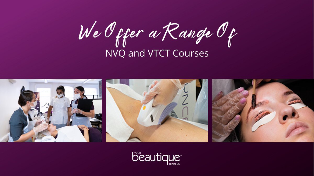 YBeautique's tweet photo. Our range of NVQ and VTCT courses include: 

NVQ Level 2 Beauty Therapy
NVQ Level 3 Beauty Therapy
VTCT Level 3 Electrical Facials
VTCT Level 4 Laser IPL Training

Whether you’re a beginner or a licensed professional, we can accommodate your needs!

#beautycourses https://t.co/wXRvPX3hJ3