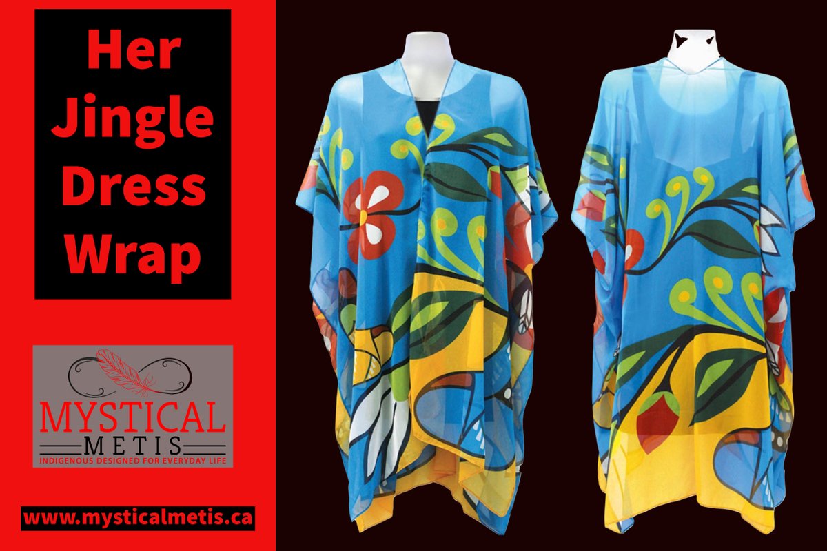 MysticalMetis's tweet photo. Her Jingle Dress Wrap designed by Anishinaabe artist Sharifah Marsden
To order: https://t.co/qNQScX0dmg
#mysticalmetis #indigenouscompany #nativetwitter #yycindigenousstore #shopindig #notamazon #yyclocal https://t.co/NhhnmFqO6k