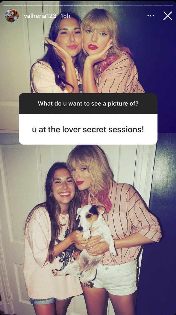 SwiftWorld_BR's tweet photo. A fotógrafa Valheria Rocha compartilhou, via IG story, duas fotos dela e de Taylor, quando estavam na Lover Secret Sessions 🥺💕 https://t.co/4PGudw1iOv
