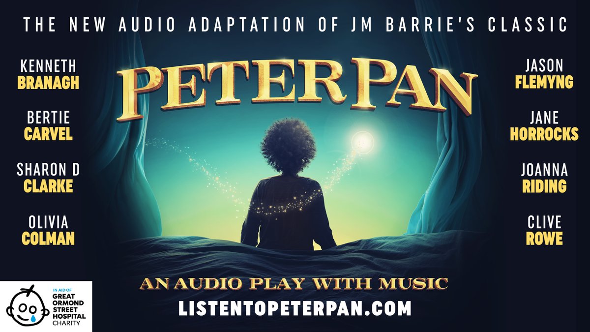 Rainy afternoon? Put the kettle on and join us in The Neverland! With an all-star cast, original score, and a sprinkling of fairy dust ✨✨✨ Visit listentopeterpan.com to listen online, download, or send as a gift. In support of @GOSHCharity! #listentopeterpan