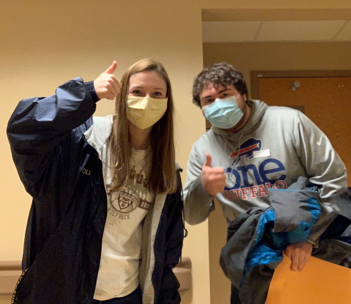 SbuMert's tweet photo. Chief @maggiecole33 and Supply Officer @joe_schmitt35 were among the first of our members to get vaccinated at @OleanGeneral! Thanks to @NYStateofHealth for making this critical resource avaliable to #EMS professionals. https://t.co/wRA2LbNqSD